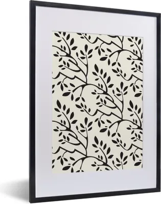 Produktbild von MuchoWow® MuchoWow® Gerahmtes Poster Natur - Muster - Baum 30x40 cm - Poster mit zchwarzem Bilderrahmen - Wandposter Schlafzimmer