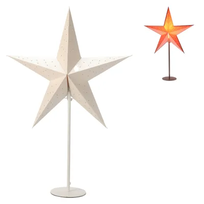 Weihnachtstern Tischlampe Papierstern H65cm 220V An/Aus Schalter