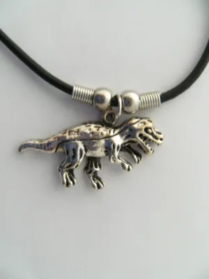 Produktbild von Kette mit Anhänger Dinosaurier, T Rex, Ketten Modeschmuck Tiere Tier Metall