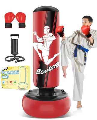 Produktbild von Kinderboxsack 165 cm, mit Handschuhen und Pumpe, für Kampfsport, für Kinder von 3-12 Jahren