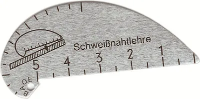 Produktbild von Schweißnahtlehre Schweißnahtmeßlehre Messlehre aus Aluminiumblech
