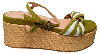 Image de Pollini SA16118I1ETQ485A, modèle pour femme, en daim, couleur verte