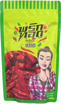 Produktbild von Mae E Pim Knuspriger Chilli Reissnack mit Laab Geschmack 100g