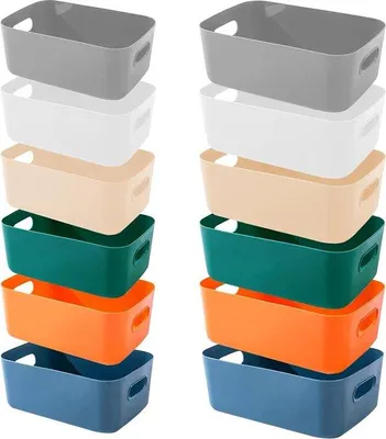 Immagine prodotto di Organizer in plastica per cucina e bagno, 12 pezzi, impilabile