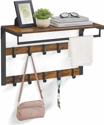 Obrázek produktu pro Nástěnný věšák Rhodos | 65 x 30 x 42 cm | Design v barvě rezavé hnědé
