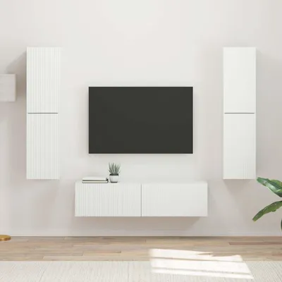 Produktbild von "Schlussverkauf" TV-Schrankset 6 Stück - WohnzimmerTV-Möbel/TV-Tisch - Weiß Holzwerkstoff  C14406
