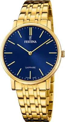 Produktbild von Festina Herrenuhr Swiss Made Armbanduhr Edelstahl gold UF20046/4