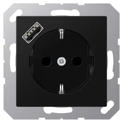 Obrázek produktu pro Zásuvka SCHUKO s USB typu A - Zásuvka A1520-18ASWM