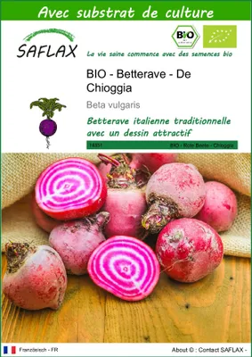 Image de SAFLAX  -- Betterave - De Chioggia - 70 graines - Avec substrat - Beta