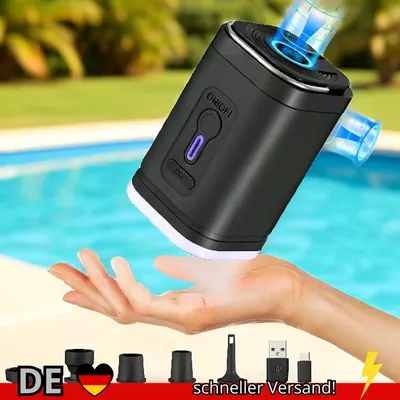 Produktbild von Tragbare Mini-Luftpumpe mit 1300-mAh-Akku Kabellos Über USB Zum Aufblasen
