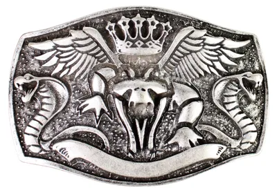 Produktbild von FRONHOFER Gürtelschnalle Kobra, altsilber, 4cm, Cobra Buckle, Westernschnalle