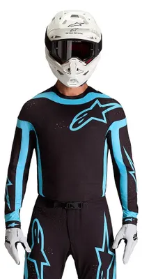 Obrázek produktu pro Alpinestars Supertech, motokrosový dres, černá/türkysová barva, velikost S