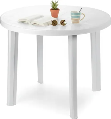 Immagine prodotto di Brooksdale - Tavolo da Esterno, 90x90x72h cm Bianco, 4 Posti  Italy