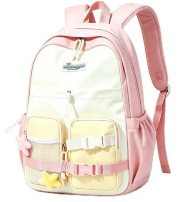Immagine prodotto di Zaino per ragazze adolescenti, con ciondolo, leggero, rosa