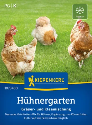 Produktbild von Kiepenkerl Rasensamen Hühnergarten Gräser- und Kleemischung für ca. 1 m²