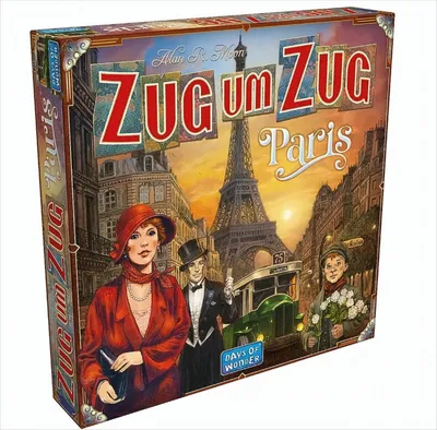 Zdjęcie produktu dla Days of Wonder, Ticket to Ride: Paris, Gra rodzinna, Gra planszowa, 2-4 graczy, Wiek 8+, 10-15 minut, Niemiecki, Wielokolorowy, Kolorowy