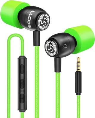 Produktbild von Ludos Clamor In-Ear Headphones with Cable and Microphone, 5 Year Warranty, Bass, Premium Audio Quality, Memory Foam, Reinforced Cable, Volume Control