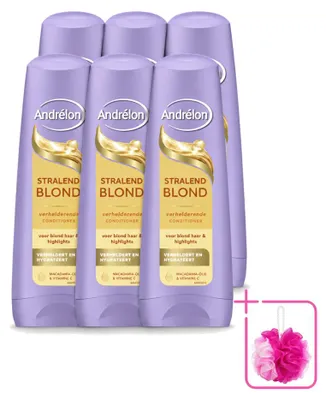 Image de 6 x Après-shampooing Andrélon Stralend Blond - 200 ml - Lot économique - 6 pièces