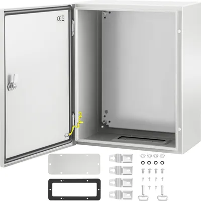 Zdjęcie produktu dla VEVOR Obudowa stalowa NEMA, 20 x 16 x 10\'\' Stalowa skrzynka rozdzielcza NEMA 4X, wodoodporna i pyłoszczelna IP66, elektryczna skrzynka przyłączeniowa do użytku zewnętrznego/wewnętrznego, z płytą montażową