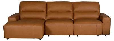 Produktbild von KAWOLA Big Sofa DORI Leder cognac Longchair links