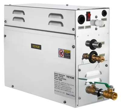 6 kW Sauna-Dampfgenerator mit digitalem Regler, schwarz