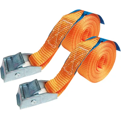 Produktbild von 2 x Zurrgurt Klemmschloss Spanngurt 2,5 x 400 cm KL104-400 Orange