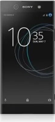 A close-up of a Sony Xperia XA1 Ultra smartphone displaying the lock screen.
