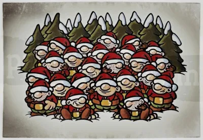 Produktbild von Der Wichtelschlitzer – morbider Papier-Adventskalender, 38x27cm