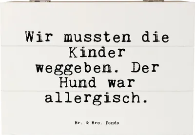 Produktbild von Mr. & Mrs. Panda Schatulle Wir mussten die Kinder... 22 x 15 cm - Weiß - Geschenk, Zitat, Holztruhe, fotobox, Spruch Sprüche Weisheiten Zitate Lustig Weisheit Worte, Box