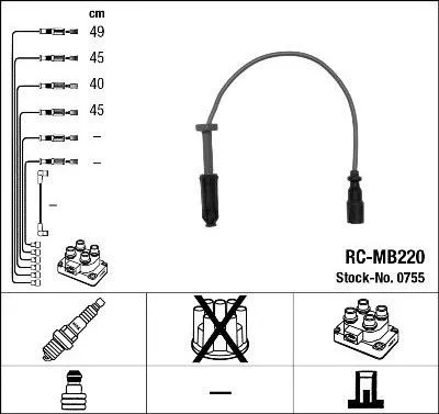 Produktbild von NGK Zündleitungssatz 0755