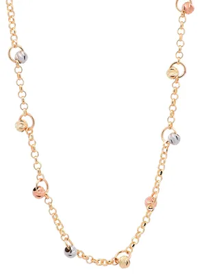 Produktbild von Goldkette Ankerkette mit Kügelchen 1,5mm Länge 45 cm 585-14 Karat Gold