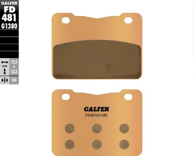 Produktbild von Bremsbeläge Set Galfer 2x FD481G1380 Sinter-Metall SCOOTER vorne für SYM ADX Maxsym i TL ABS 300 - 508 ccm