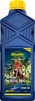 Zdjęcie produktu dla Olej silnikowy Putoline N-TECH® PRO R+ OFF ROAD 15W-50 4T butelka 1 litr / API SN, JASO MA2 w pełni syntetyczny