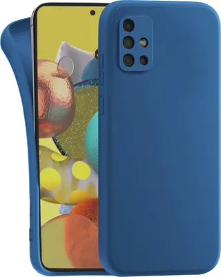 Produktbild von Hülle für Samsung Galaxy A51 4G - Handyhülle mit Kameraschutz Cover aus Silikon in Dunkelblau