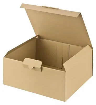 Produktbild von 50x Versandkarton 240x200x100mm schnelle Aufrichtung mit Steckverschluss Warenpost International braun
