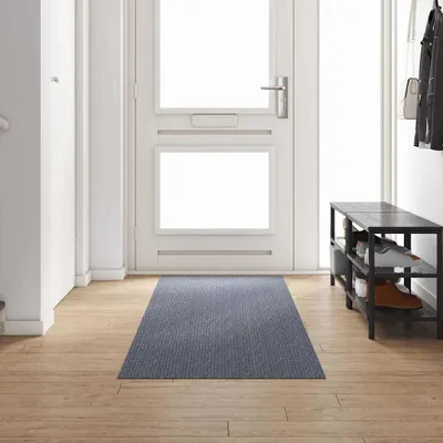 Imagen del producto de Alfombra rectangular, color gris claro, 80 x 300 cm, tejido