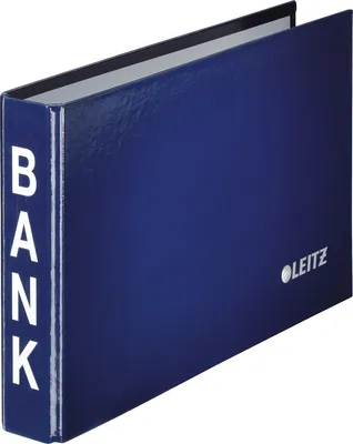 Produktbild von Bankordner 233x144x35mm blau Packung mit 6 Stück