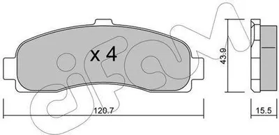 Produktbild von CIFAM Bremsbeläge Satz Vorne Bremsklötze für NISSAN MICRA II (K11) 822-145-0
