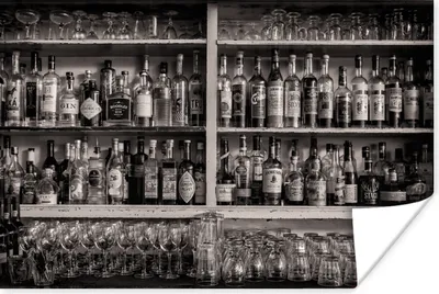 Produktbild von MuchoWow® Poster Bar - Alkohol - Spirituosen - Stilleben 120x80 cm - Bilder