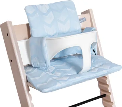 Produktbild von HOPPEDIZ Kinderstuhlpolster Hochstuhl Sitzkissen Set für Stokke Tripp Trapp Amsterdam aqua
