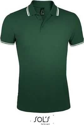 Produktbild von SOLs 00577 | Herren Polo Shirt Pasadena - Farbe: Forest Green/White - Größe: M