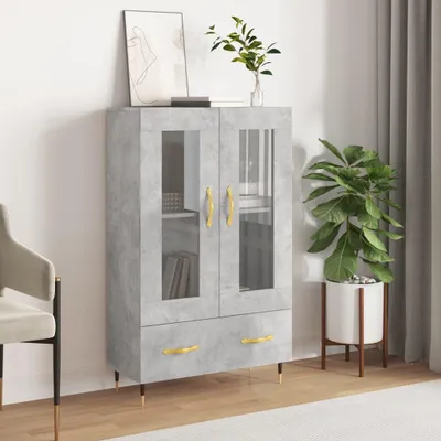 Produktbild von vidaXL Highboard Betongrau 69,5x31x115 cm Holzwerkstoff