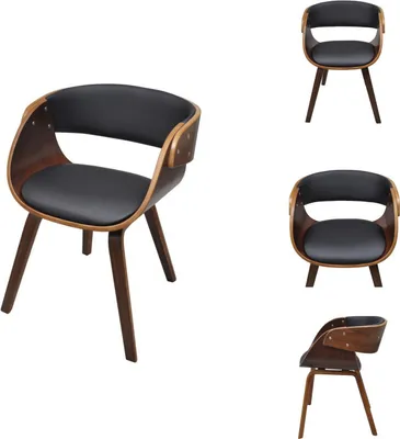 Image de vidaXL Chaise de salle à manger bois courbé et similicuir - Chaise de salle à manger