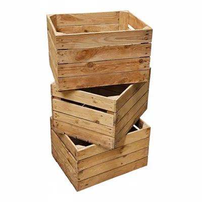 Produktbild von Teramico Obstkisten Holzkisten 50x40x30 cm Weinkisten Deko & Regal Set