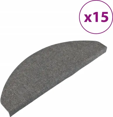 Image de vidaXL Tapis de sol auto-adhésifs 15 pcs. 65x22,5x3,5 cm Gris
