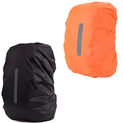 Produktbild von Regenhülle für Rucksack, wasserdicht, 25-40 Liter, mit reflektierenden Streifen, für Fahrrad und Wandern