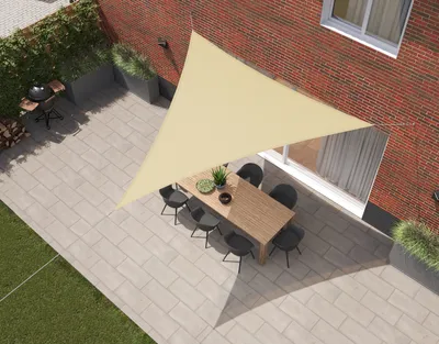 Produktbild von Kopu® Sonnensegel Dreieck 3x3x3 m Wasserdicht 230 Gramm - Creme
