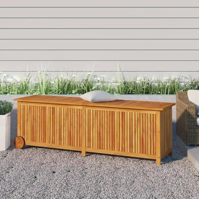 Obrázok produktu pre vidaXL Záhradná truhlica s kolieskami 150x50x58 cm Masívne drevo Akácia