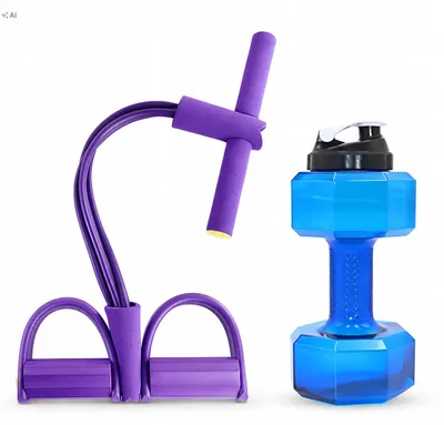 Zdjęcie produktu dla Zestaw fitness ekspander + butelka hantel 2,2 l