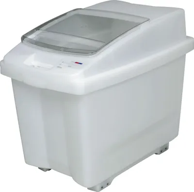 Produktbild von 100 Liter Futtermittelbehälter/Vorratsbehälter für Trockenfutter, mit Rollen, BxTxH 465 x 705 x 580 mm